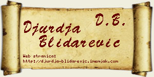 Đurđa Blidarević vizit kartica